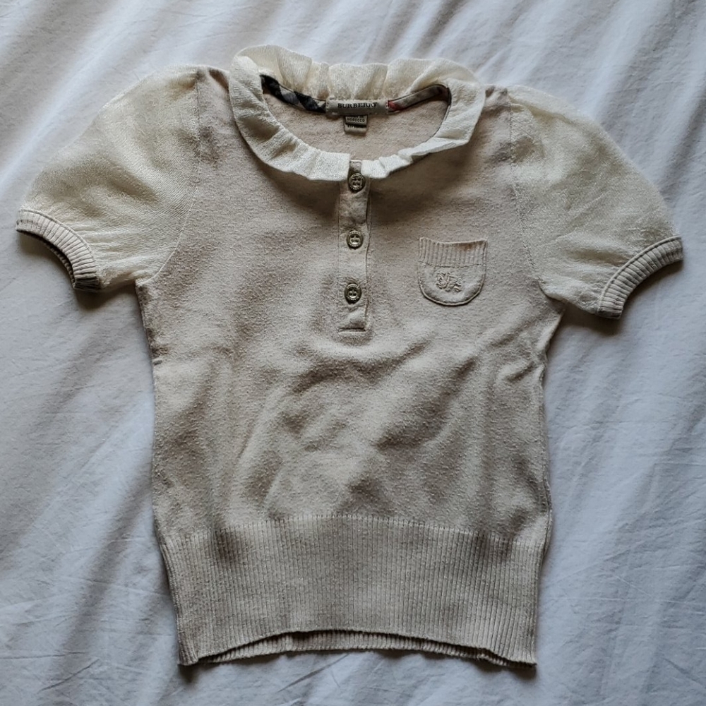 Very cute girls Burberry polo shirt